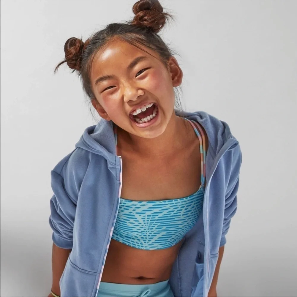 Athleta Girl Reversible Sunset Oasis Bikini and Top Size XL /14